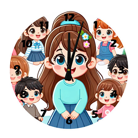 Tİ-PLAY CAN ARKADAŞLAR 30X30CM AKRİLİK DEKORATİF MODERN DUVAR SAATİ