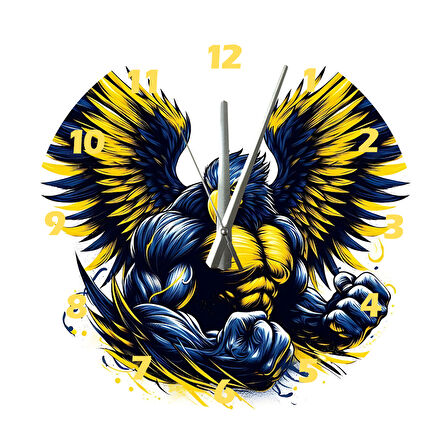 Tİ-PLAY KIZGIN KANARYA 30X30CM AKRİLİK DEKORATİF MODERN DUVAR SAATİ