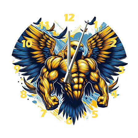 Tİ-PLAY SARI KANARYA 30X30CM AKRİLİK DEKORATİF MODERN DUVAR SAATİ