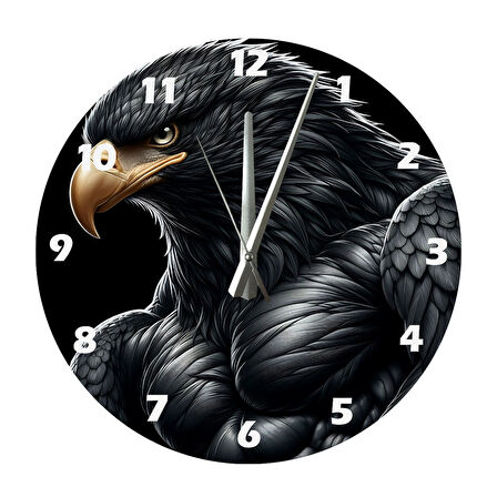 Tİ-PLAY ASİL KARTAL 30X30CM AKRİLİK DEKORATİF MODERN DUVAR SAATİ