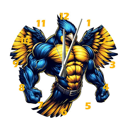 Tİ-PLAY AVCI KANARYA 30X30CM AKRİLİK DEKORATİF MODERN DUVAR SAATİ