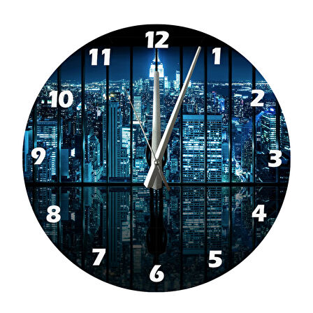 Tİ-PLAY BÜYÜK ŞEHİR 30X30CM AKRİLİK DEKORATİF MODERN DUVAR SAATİ