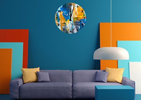 Tİ-PLAY CANLI RENKLER 30X30CM AKRİLİK DEKORATİF MODERN DUVAR SAATİ