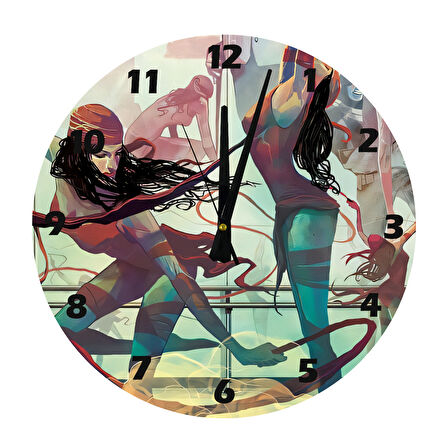 Tİ-PLAY DANSA HAZIRLIK 30X30CM AKRİLİK DEKORATİF MODERN DUVAR SAATİ