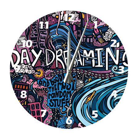 Tİ-PLAY HAYAL KUR 30X30CM AKRİLİK DEKORATİF MODERN DUVAR SAATİ