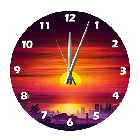 Tİ-PLAY GÜNDOĞUMU  30X30CM AKRİLİK DEKORATİF MODERN DUVAR SAATİ