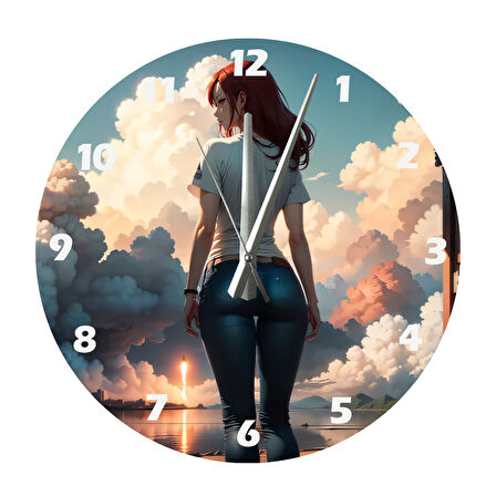 Tİ-PLAY GİDİŞ ANİME  30X30CM AKRİLİK DEKORATİF MODERN DUVAR SAATİ