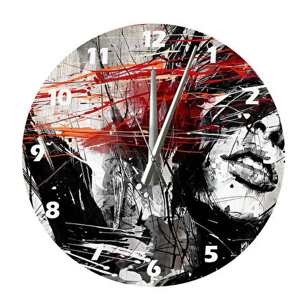 Tİ-PLAY HAYAT ÇİZGİLERİ 30X30CM AKRİLİK DEKORATİF MODERN DUVAR SAATİ