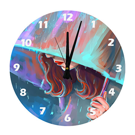 Tİ-PLAY SENSİZLİK VE YAĞMUR 30X30CM AKRİLİK DEKORATİF MODERN DUVAR SAATİ