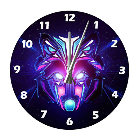 Tİ-PLAY ROBO KURT 30X30CM AKRİLİK DEKORATİF MODERN DUVAR SAATİ