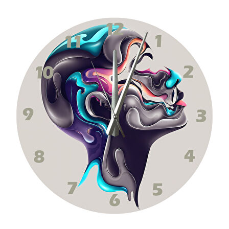 Tİ-PLAY SOYUT HAYAT 30X30CM AKRİLİK DEKORATİF MODERN DUVAR SAATİ