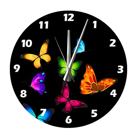 Tİ-PLAY HAYAT BİR KELEBEK 30X30CM AKRİLİK DEKORATİF MODERN DUVAR SAATİ