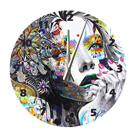 Tİ-PLAY DÜŞÜNEN KIZ 30X30CM AKRİLİK DEKORATİF MODERN DUVAR SAATİ