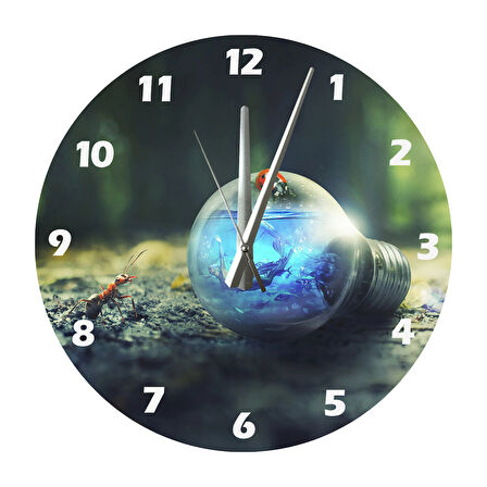 Tİ-PLAY KARINCA VE UĞUR BÖCEĞİ 30X30CM AKRİLİK DEKORATİF MODERN DUVAR SAATİ