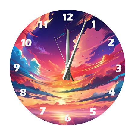 Tİ-PLAY GÖKYÜZÜ 30X30CM AKRİLİK DEKORATİF MODERN DUVAR SAATİ