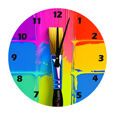 Tİ-PLAY BİR RENGİM BEN 30X30CM AKRİLİK DEKORATİF MODERN DUVAR SAATİ