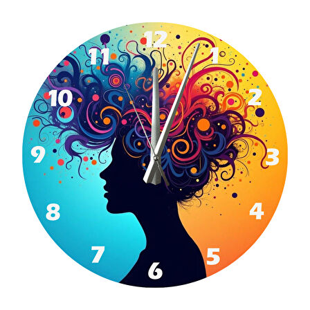 Tİ-PLAY HAYAT VE RENKLER 30X30CM AKRİLİK DEKORATİF MODERN DUVAR SAATİ