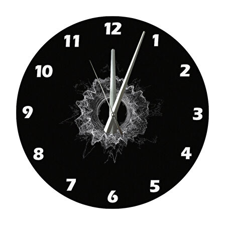 Tİ-PLAY KARA 30X30CM AKRİLİK DEKORATİF MODERN DUVAR SAATİ