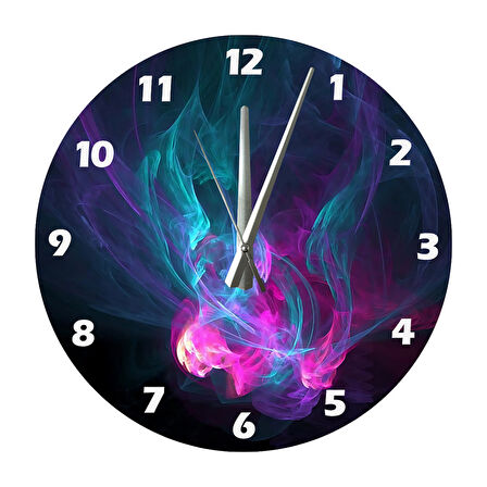 Tİ-PLAY DUMANLI HAYAT 30X30CM AKRİLİK DEKORATİF MODERN DUVAR SAATİ