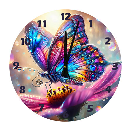 Tİ-PLAY DOĞAL RENKLER 30X30CM AKRİLİK DEKORATİF MODERN DUVAR SAATİ