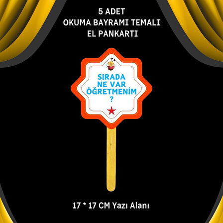 Ti-Play OKUMA BAYRAMI / ŞENLİĞİ TEMALI 5 li EL PANKARTLARI
