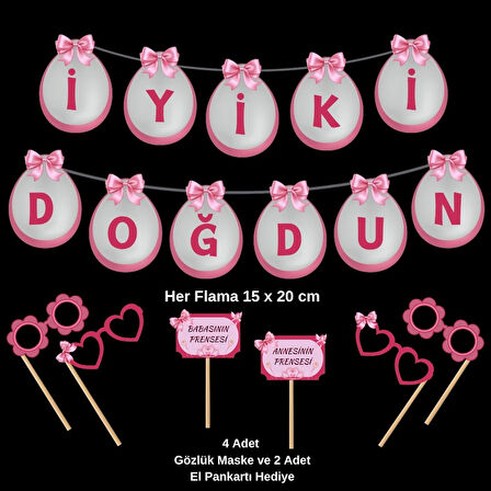 Ti-Play İYİKİ DOĞDUN YAZISI PEMBE BALON (HEDİYELİ)