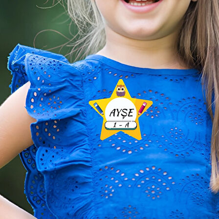 ÖĞRENCİ YAKA VE DOLAP İSİM KARTLARI 01 40'lı Paket