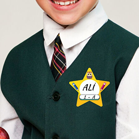 ÖĞRENCİ YAKA VE DOLAP İSİM KARTLARI 01 40'lı Paket