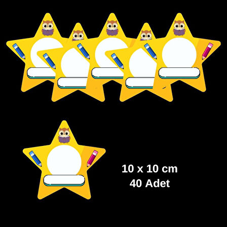 ÖĞRENCİ YAKA VE DOLAP İSİM KARTLARI 01 40'lı Paket