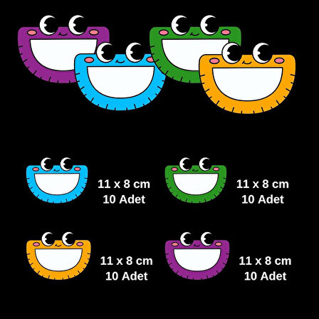 ÖĞRENCİ YAKA VE DOLAP İSİM KARTLARI 40'lı Paket