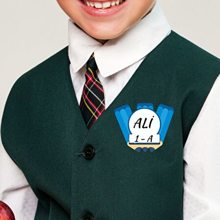 ÖĞRENCİ YAKA VE DOLAP İSİM KARTLARI 001 40'lı Paket