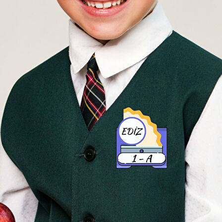 ÖĞRENCİ YAKA VE DOLAP İSİM KARTLARI  MB1 40'lı Paket