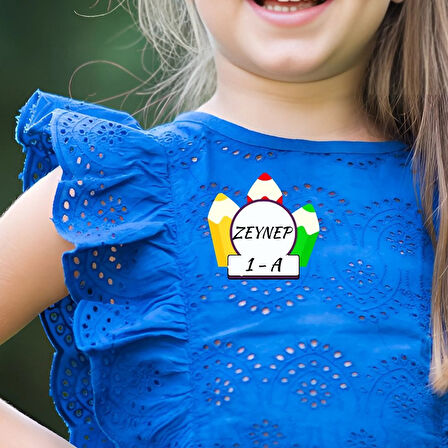 ÖĞRENCİ YAKA VE DOLAP İSİM KARTLARI  MB2 40'lı Paket