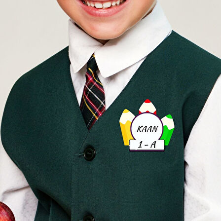 ÖĞRENCİ YAKA VE DOLAP İSİM KARTLARI  MB2 40'lı Paket