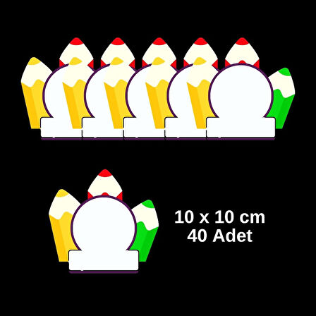 ÖĞRENCİ YAKA VE DOLAP İSİM KARTLARI  MB2 40'lı Paket