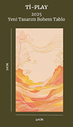 BOHEM TABLO RÜYA MANZARASI MANEVİ, SICAK TONLAR BOHEM DUVAR SANATI ÇERÇEVESİZ TABLO