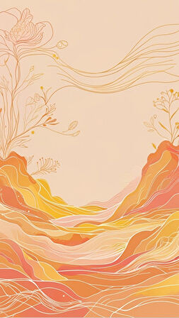 BOHEM TABLO RÜYA MANZARASI MANEVİ, SICAK TONLAR BOHEM DUVAR SANATI ÇERÇEVESİZ TABLO