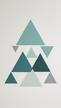 BOHEM TABLO SOYUT ÜÇGENLER, GEOMETRİK, SOYUT ÜÇGENLER BOHEM DUVAR SANATI ÇERÇEVESİZ TABLO