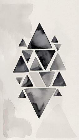 BOHEM TABLO SOYUT ÜÇGENLER, GEOMETRİK, SOYUT ÜÇGENLER BOHEM DUVAR SANATI ÇERÇEVESİZ TABLO