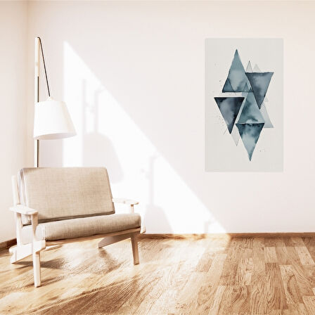 BOHEM TABLO SOYUT ÜÇGENLER, GEOMETRİK, SOYUT ÜÇGENLER BOHEM DUVAR SANATI ÇERÇEVESİZ TABLO