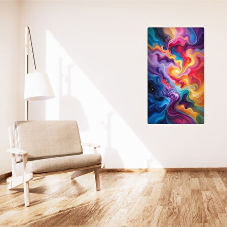 BOHEM TABLO AURA SPİRİTÜEL, CANLI RENKLER, SOYUT BOHEM DUVAR SANATI ÇERÇEVESİZ TABLO