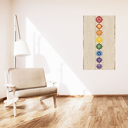 BOHEM TABLO ÇAKRA, MANEVİ, CANLI RENKLER BOHEM DUVAR SANATI ÇERÇEVESİZ TABLO