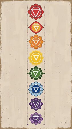 BOHEM TABLO ÇAKRA, MANEVİ, CANLI RENKLER BOHEM DUVAR SANATI ÇERÇEVESİZ TABLO