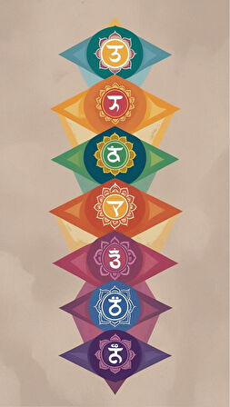 BOHEM TABLO ÇAKRA, MANEVİ, CANLI RENKLER BOHEM DUVAR SANATI ÇERÇEVESİZ TABLO