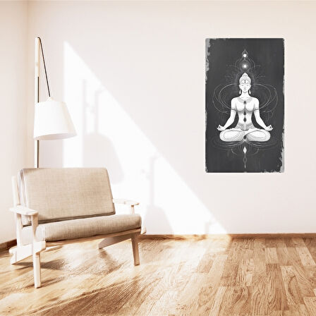 BOHEM TABLO MEDİTASYON ENERJİSİ SPİRİTÜEL TEK RENKLİ VİNTAGE BOHEM DUVAR SANATI ÇERÇEVESİZ TABLO