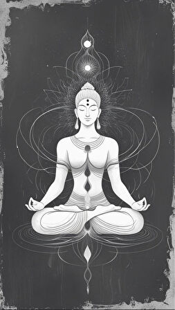 BOHEM TABLO MEDİTASYON ENERJİSİ SPİRİTÜEL TEK RENKLİ VİNTAGE BOHEM DUVAR SANATI ÇERÇEVESİZ TABLO