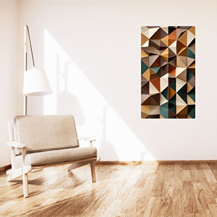 BOHEM TABLO ÇOKGEN DESENLİ TOPRAK TONLARINDA RENKLER BOHEM DUVAR SANATI ÇERÇEVESİZ TABLO