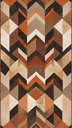 BOHEM TABLO ÇOKGEN DESENLİ TOPRAK TONLARINDA RENKLER BOHEM DUVAR SANATI ÇERÇEVESİZ TABLO