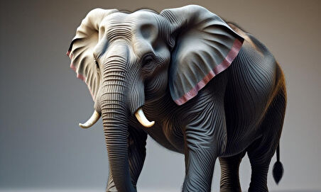 ASİL FİL ÇERÇEVESİZ 50X30 CM PVC TABLO