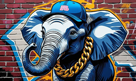 RAPÇİ FİL 01 ÇERÇEVESİZ 50X30 CM PVC TABLO